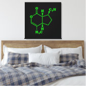 Nepetalacton Moleculaire chemische formule Canvas Afdruk (Insitu (Slaapkamer))
