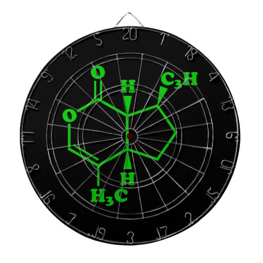 Nepetalacton Moleculaire chemische formule Dartbord (Voorkant)