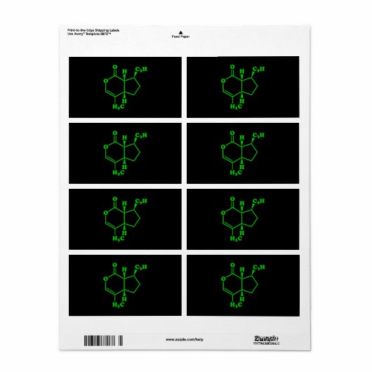 Nepetalacton Moleculaire chemische formule Etiket (Full Sheet)