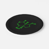 Nepetalacton Moleculaire chemische formule Papieren Bordje (Gekanteld)