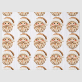 Nepgaren Kerstmisverpakking met Santa-gezicht en h Tissuepapier