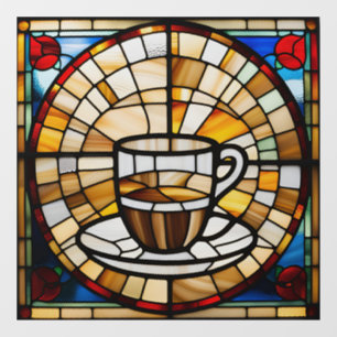 Nepglass Koffiekop en -schotel Raamsticker