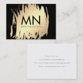 Nepgoud geborsteld met chic monogram visitekaartje (Voorkant / Achterkant)