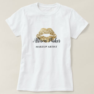 Nepgoud Make-up Kunstenaar Logo Kus Naam T-shirt