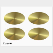Nepgoud Metallic Look Stijlvolle Lege Sjabloon Ovale Sticker (Vel)