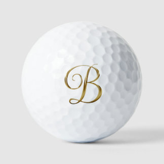 Nepgoud Metallic Monogram B Golfballen
