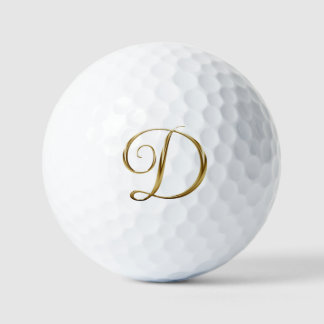 Nepgoud Metallic Monogram D Golfballen