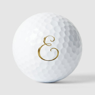 Nepgoud Metallic Monogram E Golfballen