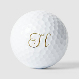 Nepgoud Metallic Monogram H Golfballen