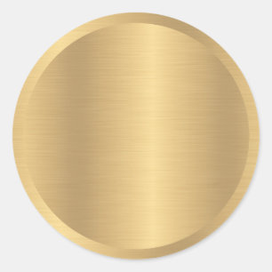 Nepgoud Metallic Uitzicht Lege Elegante Sjabloon Ronde Sticker
