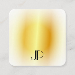 Nepgoud Moderne Elegante Goudkleurige Monogram Tem Vierkante Visitekaartje