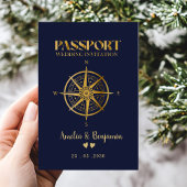 Nepgouden kompas reisbestemming paspoort