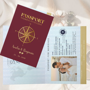 Nepgouden kompas reisbestemming paspoort