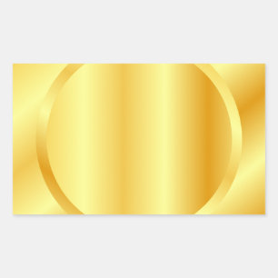 Nepgouden sjabloon met lege tekst Monogram Rechthoekige Sticker