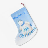 Nephew 1 Kerstman Snowman Kleine Kerstsok (Achterkant (Hangend))