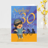 Nephew - 30e Anniversaire Carte Cute Dude (Fleur jaune)