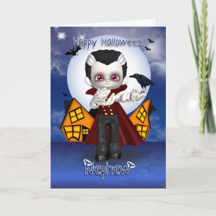 nephew fun vampire halloween carte de voeux