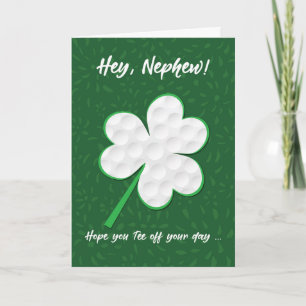 Nephew Golfsport St. Patrick's Day Shamrock Kaart