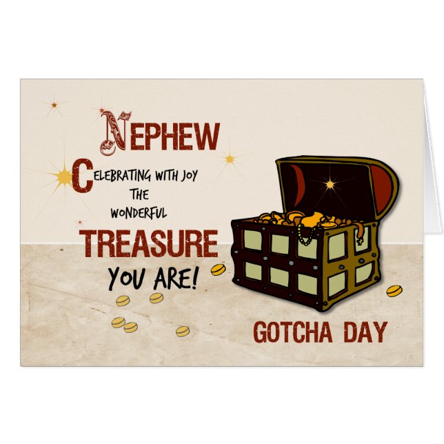Nephew Gotcha Day with Pirate Treasure (Devant horizontal)