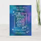 Nephew High School Afstuderen Quote Waterverf Kaart (Voorkant)