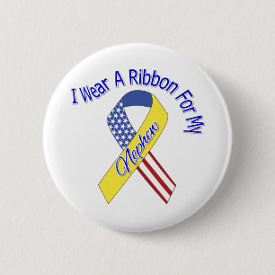 Nephew - Ik Draag een militair gebondenheid Ronde Button 5,7 Cm