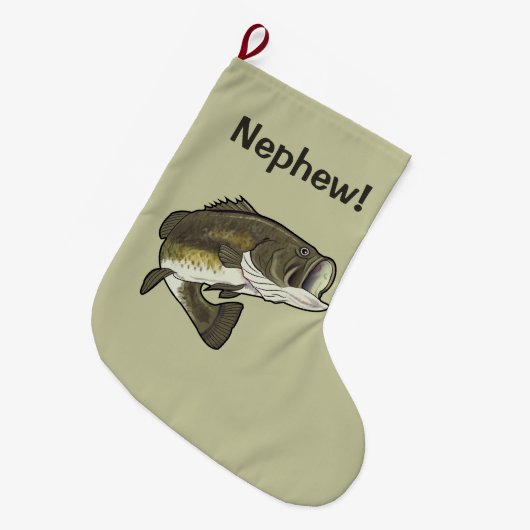 Nephew: Largemouth Bass Grote Kerstsok (Voorkant (Hangend))