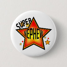 Nephew Super Star Funny Button