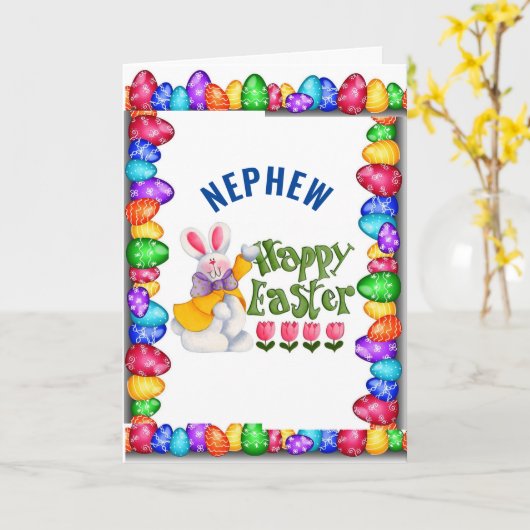 ***NEPHEW*** VOUS ÊTES * AIMÉ* CARTE DE PÂQUES (Fleur jaune)