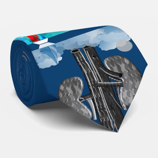 Nephrologiste Cravate bateau à voile Artsy unique (Roulé)