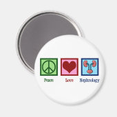 Nephroloog Peace Love Nephrology Kantoor Magneet (Voorkant / Achterkant)