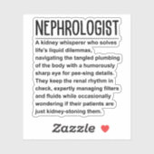 Nephroloog Sticker (Vel)
