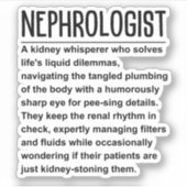 Nephroloog Sticker (Voorkant)