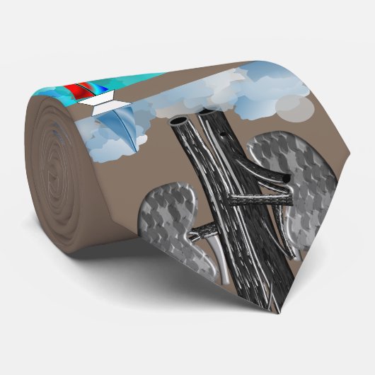 Nephroloog Stropdas Unieke Artsy Sailboot #31 (Opgerold)