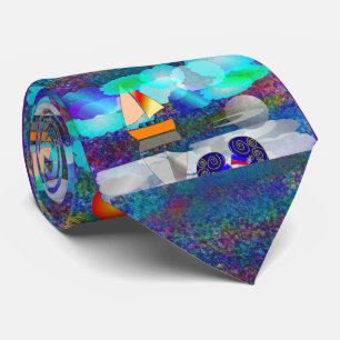 Nephroloog Unique Artsy Sailboat #40 Stropdas