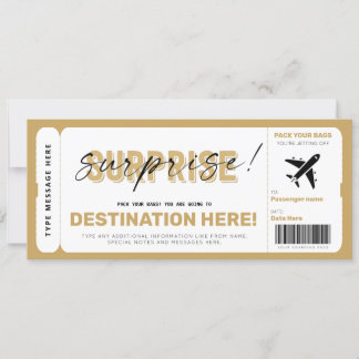 Nepkaartje Vliegticket Verrassingsinstapkaart