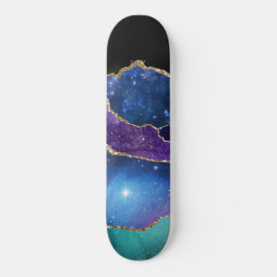 Nepmarmer agaatsteen Galaxy Glitterend Schitterend Skateboard