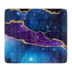 Nepmarmerde agaatsteen Galaxy Glitterend Schittere Snijplank