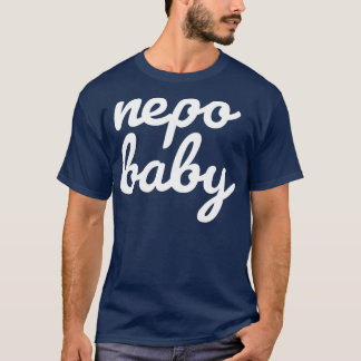 Nepo Baby White Cursieve Typografie Grappig T-shirt