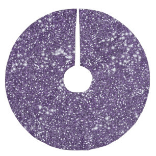 Neppa Paarse Glitter Textuur Uiterlijk - Gedrukt B Kerstboom Rok