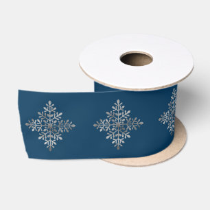 Neppare zilverfolie Sneeuwvlok Op Blauwe (Geen Ech Lint