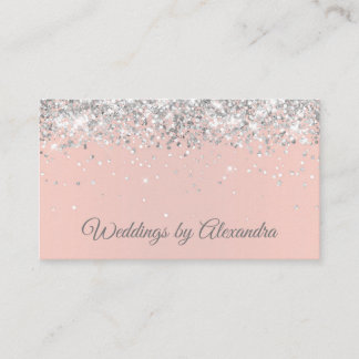 Nepparelende Zilveren Glitter Blush Visitekaartje