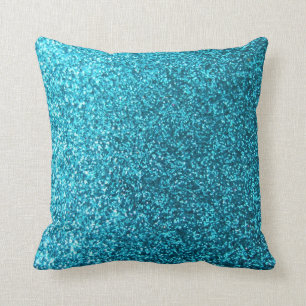 Neppe Blauwe Glitter Kussen