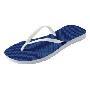 Neppe blauwe jeans flip flops