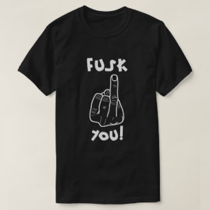 Neppe f-bom & neppe middelvinger grap T-shirt