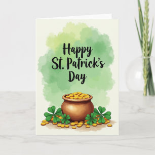 Neppe gouden munten Gelukkig St. Patrick Kaart