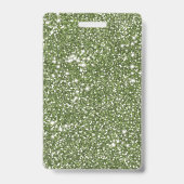 Neppe groene glinsterende textuurlook met aangepas badge (Achterkant)