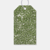 Neppe groene glinstertextuur look - Dank je Cadeaulabel (Achterkant)