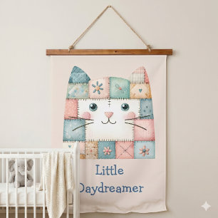 Neppe Lapjeskat Pastel Cottage Kitty Gezicht Hangend Wandkleed
