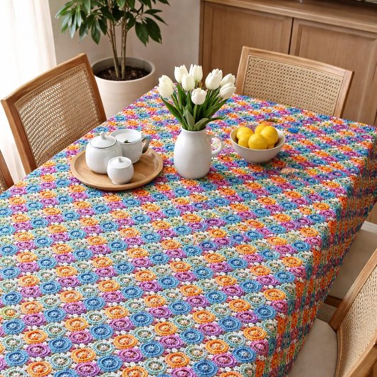 Neppige Granny Square Haakpatroon Tafelkleed