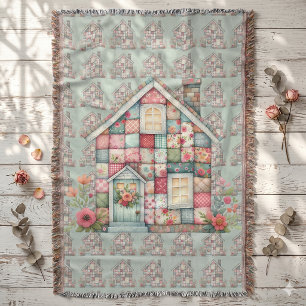 Neppige Patchwork Cottagecore Bloemige Huis Deken